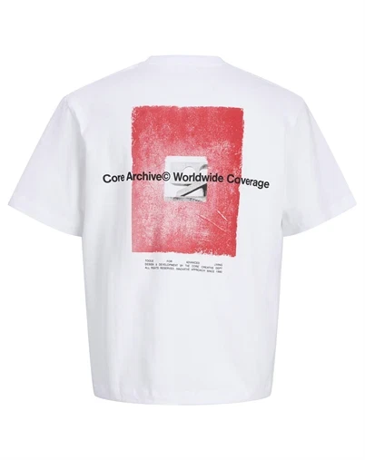 Jack & Jones Junior - JCOMineral Photo Back T-Shirt - Bright White